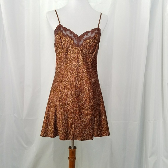 Victoria's Secret Other - VICTORIA'S SECRET CHEETAH PRINT SATIN CHEMISE M